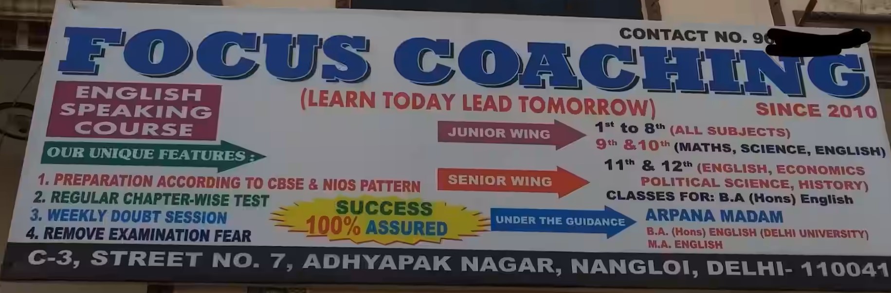 Focus Coaching - Nangloi - New Delhi Image