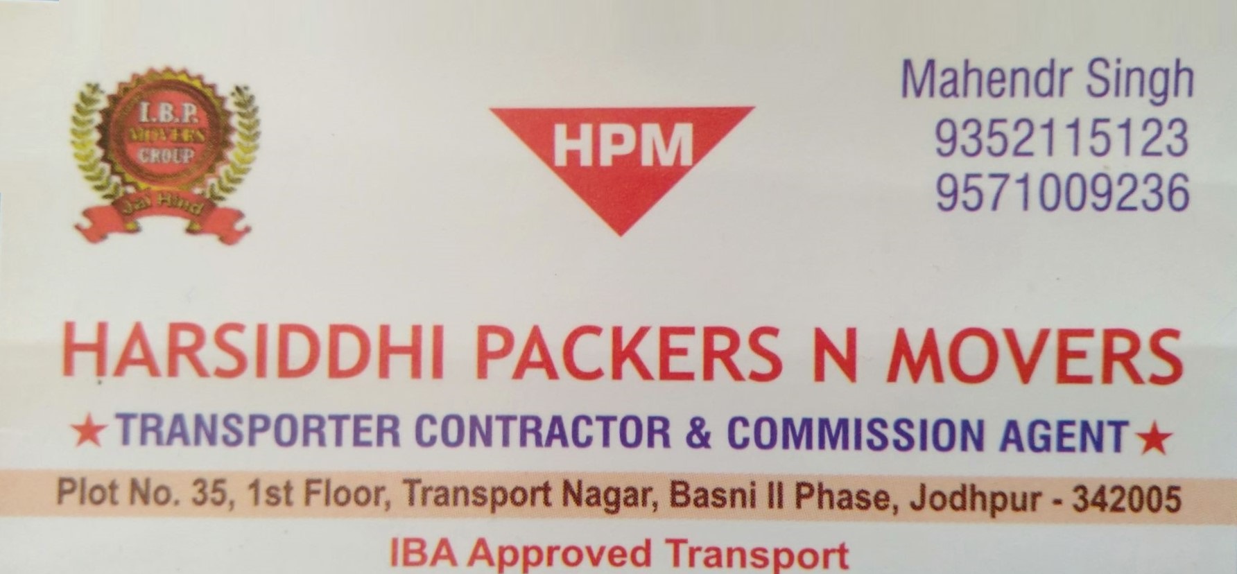 Harsiddhi Packers N Movers - Basni - Jodhpur Image