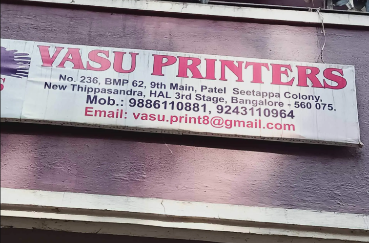 Vasu Printers - New Thippasandra - Bengaluru Image