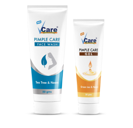 Vcare Pimple Care Face Wash And Gel Combo Image