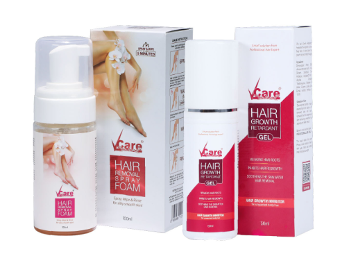 Hair Removal Spray Foam & Hair Growth Retardant Gel Combo Image