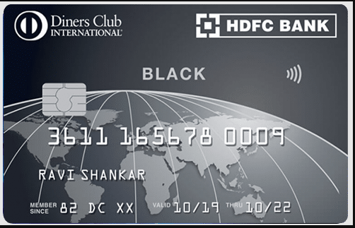 HDFC Diners Club Black Credit Card Image