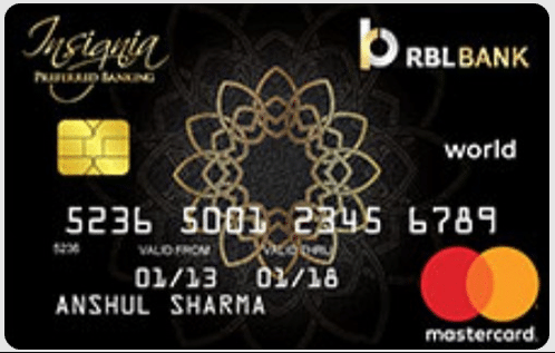 RBL Insignia Preferred Banking World Credit Card Image