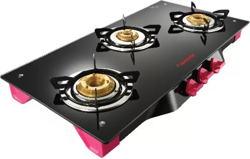 Butterfly Spectra 3 Burner Glass Manual Gas Stove Image