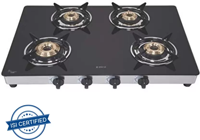 Elica Glass Automatic Gas Stove 694 CT VETRO AI S Image