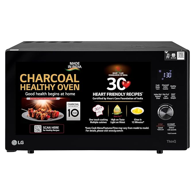 LG 28L WiFi Enabled Charcoal Microwave Oven MJEN286UFW Image