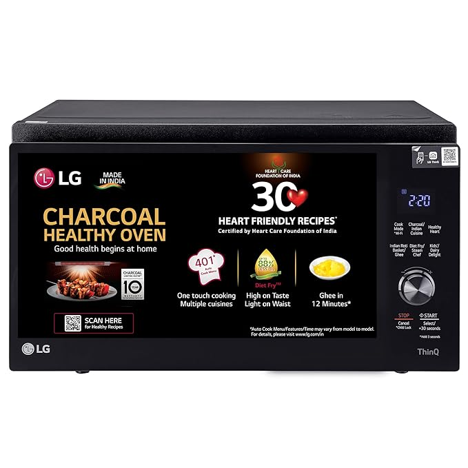 LG 32 L WiFi Enabled Charcoal Microwave Oven MJEN326SFW Image