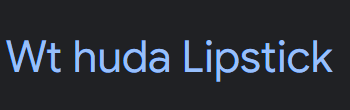 Wthuda Lipstick Image