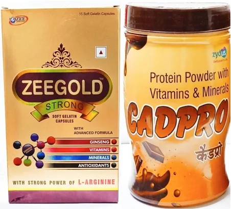 Zeegold Strong Capsule With Cadpro Protein Powder Image