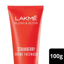 Lakme Blush And Glow Strawberry Creme Face Wash Image