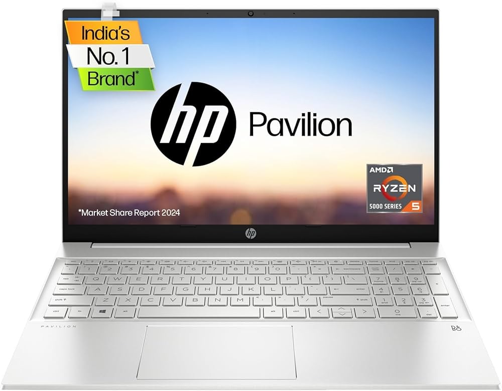 HP Pavilion AMD Ryzen 5 Hexa Core 15-EH2050AU Thin and Light Laptop Image