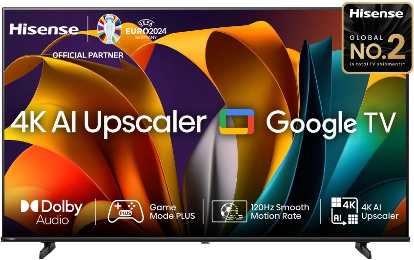 Hisense 108cm (43) 4K Ultra HD LED Smart Google TV 43E6N Image