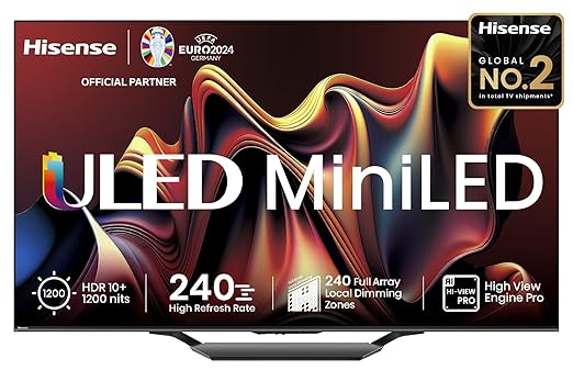 Hisense 139cm (55) 4K Ultra HD Mini LED Smart VIDAA TV 55U7N Image