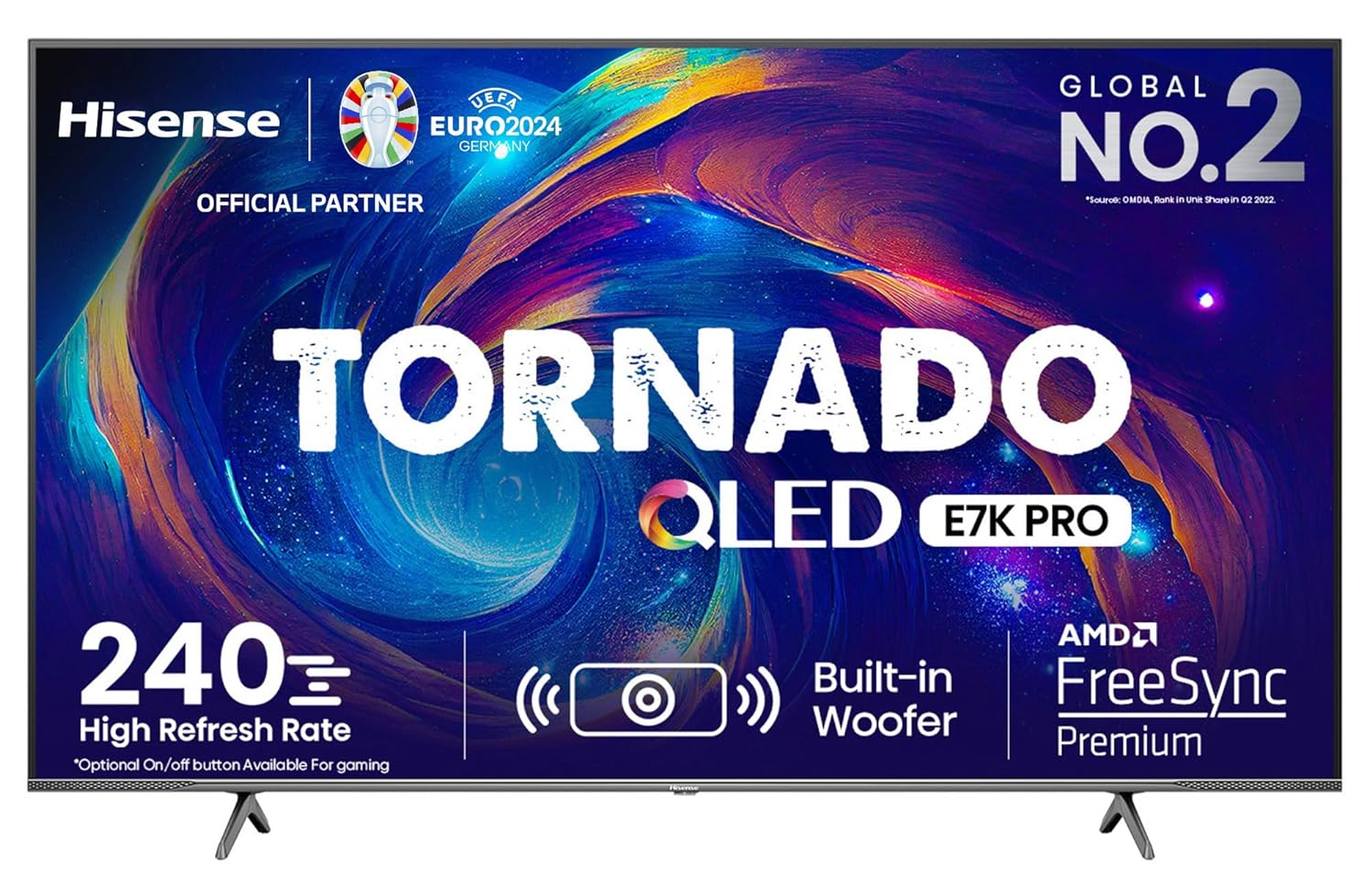 Hisense Tornado 139cm (55) 4K Ultra HD Smart TV 55E7K PRO Image