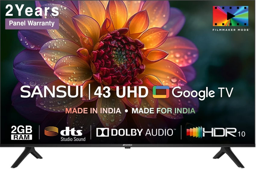 Sansui 109cm (43) 4K Ultra HD LED Smart Google TV JSW43GSUHD Image