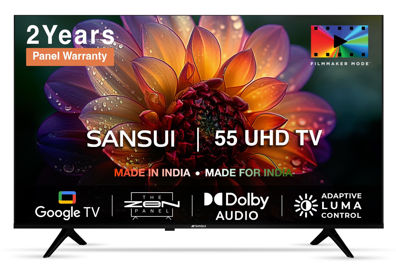 Sansui 140cm (55) 4K Ultra HD LED Smart Google TV JSW55GSUHD Image