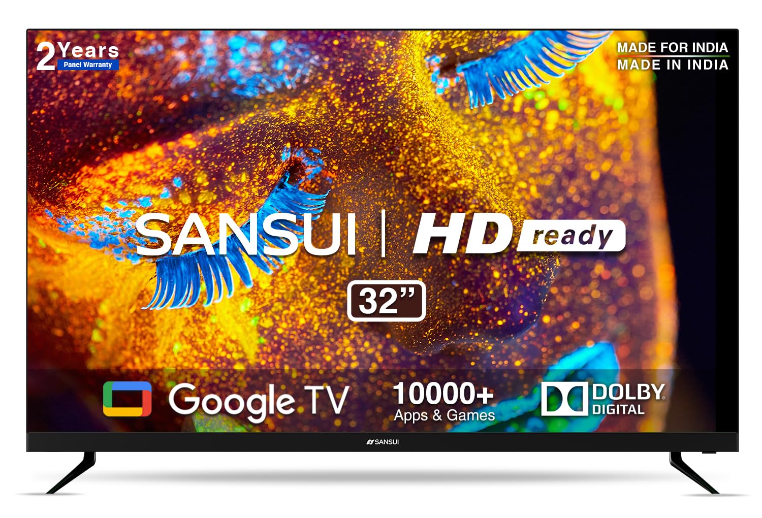 Sansui 80cm (32) HD Ready LED Smart Google TV JSWY32GSHD Image