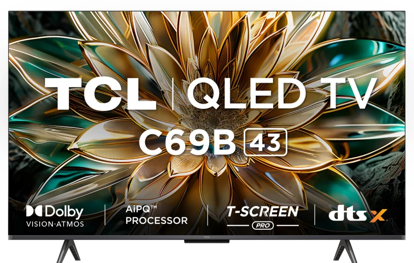 TCL 108cm (43) 4K Ultra HD Smart Google TV 43C69B Image