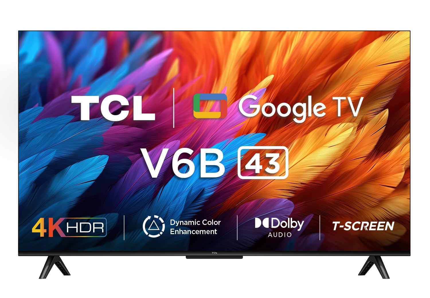 TCL 108cm (43) Ultra HD LED Smart Google TV 43V6B Image