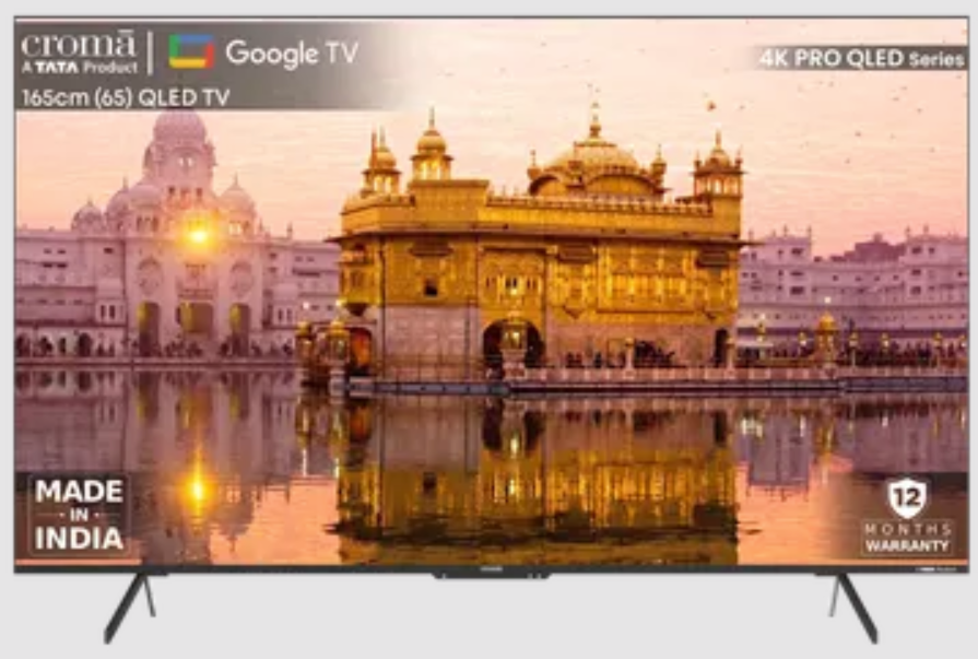 Croma 165cm (65) QLED 4K Ultra HD Google TV CREL065UGC024602 Image