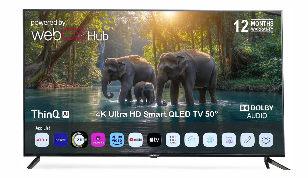 Limeberry 127cm (50) 4K Ultra HD LED Smart Android TV LB50MU11BSNS5GV Image