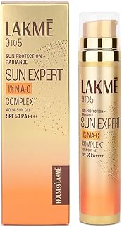 Lakme Sun Expert 1% Nia C water-light Sunscreen gel SPF 50 Pa++++ Best for Oily Skin Image