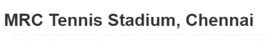 MRC Tennis Stadium - Chennai