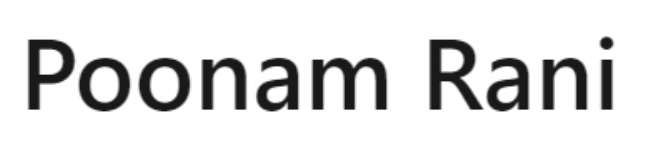 Poonam Rani - Noida