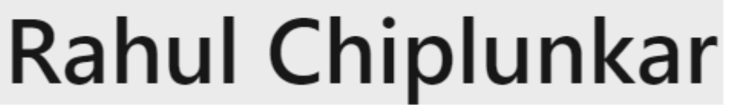 Rahul Chiplunkar - Mumbai