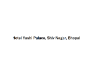 Hotel Yashi Palace - Shiv Nagar - Bhopal