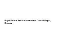 Royal Palace Service Apartment - Gandhi Nagar - Chennai