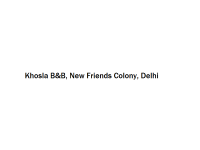 Khosla B&B - New Friends Colony - Delhi