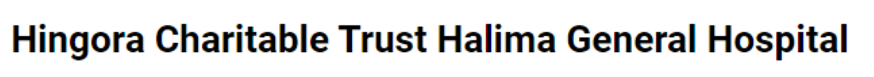 Hingora Charitable Trust Halima General Hospital - Ring Road - Surat