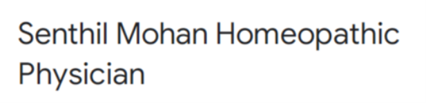 Senthil Mohan Homeopathic Physician - Brough Rd - Erode