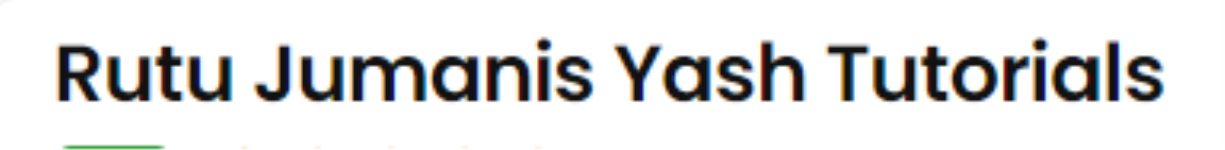 Rutu Jumanis Yash Tutorials - Khar West - Mumbai