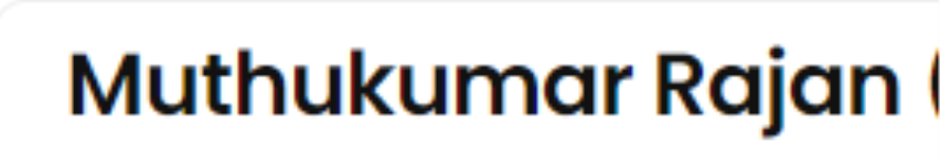 Muthukumar Rajan - Velachery - Chennai