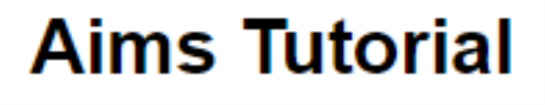 Aims tutorial - Hyderabad