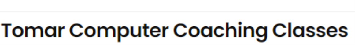 Tomar Computer Coaching Classes - Nanda Nagar - Indore