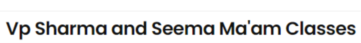 Vp Sharma and Seema Ma