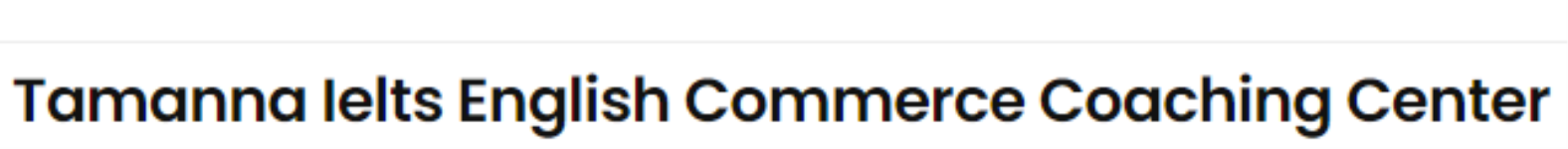 Tamanna Ielts English Commerce Coaching Center - Shaheed Nagar - Agra