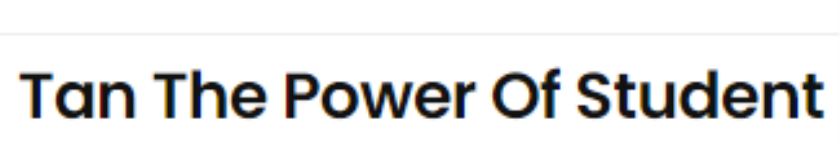 Tan The Power Of Student - Shahganj - Agra