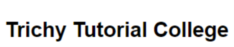 Trichy Tutorial College - Race Course - Coimbatore