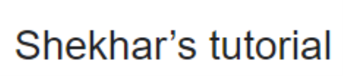 Shekhars Tutorial - Vishnupuri - Kanpur