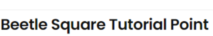 Beetle Square Tutorial Point - Ramakrishna Nagar - Mysore