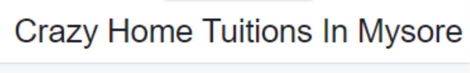 Crazywhiz Home Tuitions In Mysore - Vijaya Nagar - Mysore