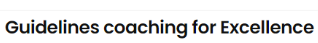 Guidelines Coaching For Excellence - Krishnamurthypuram - Mysore