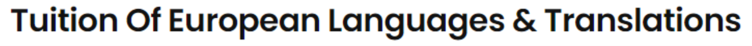 Tuition Of European Languages & Translations - Ernakulam - Kochi
