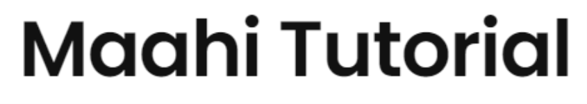 Maahi Tutorial - Khajpura - Patna