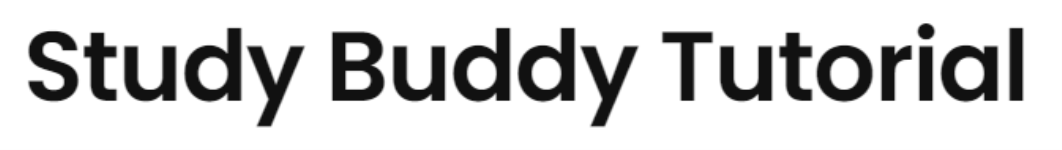 Study Buddy Tutorial - Keshari Nagar - Patna