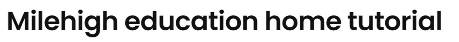 Milehigh Education Home Tutorial - Civil Lines - Allahabad